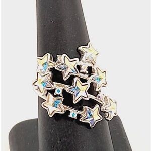 Aurora borealis 925 silver size 6 ring